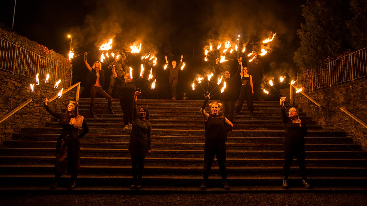 Pictures as photographers capture spectacular fire performance in Laxey ...
