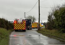 HGV driver freed from vehicle after it crashes into ditch