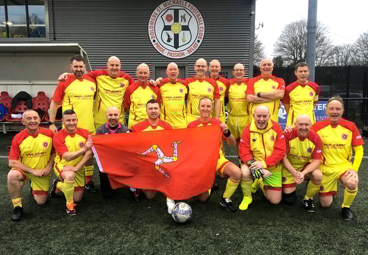 The Isle of Man walking footballers pictured at the recent international tournament in Birmingham