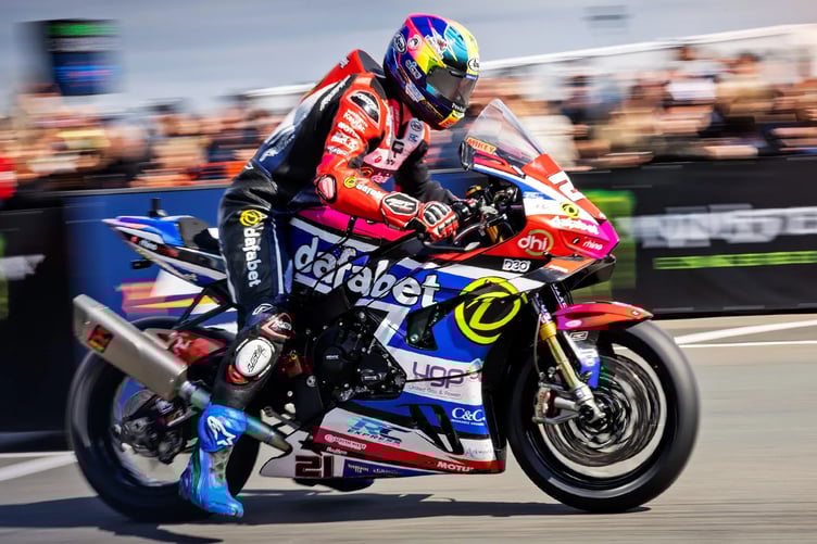 Mikey Evans aboard his Dafabet Racing Honda Fireblade at last year's Isle of Man TT (Photo: www.iomttraces.com)