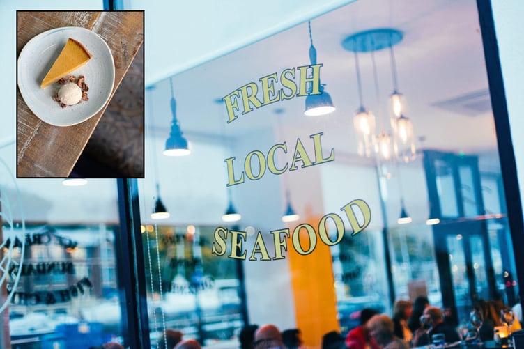 Little Fish Cafe exterior pictured their 'Twice baked IoM Cheddar soufflé'