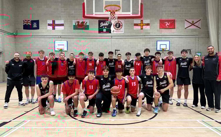 The St Ninian’s High School’s senior basketball squad that competed in Wales last weekend