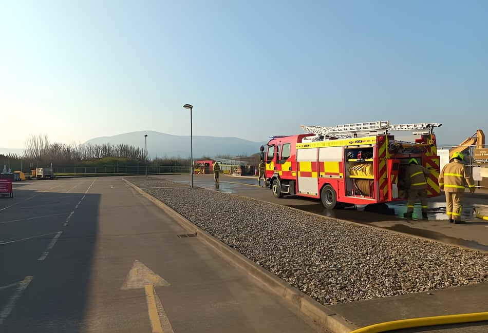 Fire crews tackle blaze at a tip in the north of the island