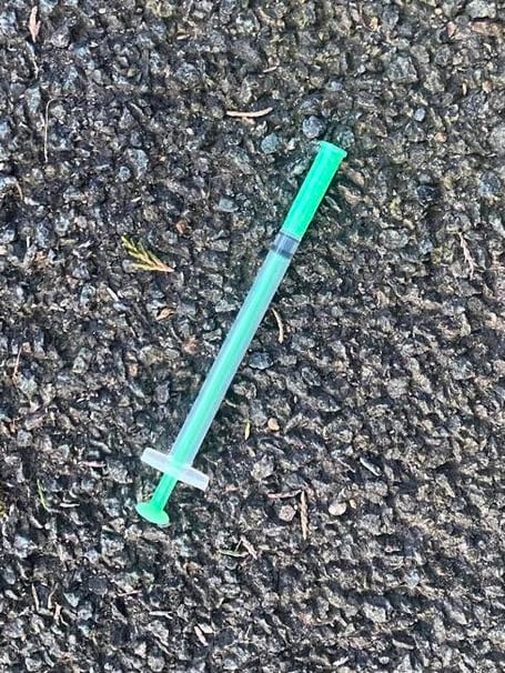 Twice in the past week discarded syringes and wrappings have been found in Marown