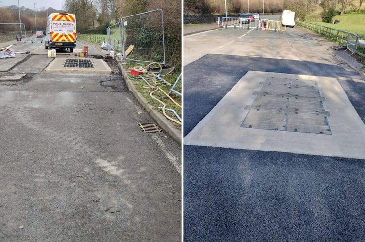 The work on the Old Castletown Road has been completed ahead of schedule 