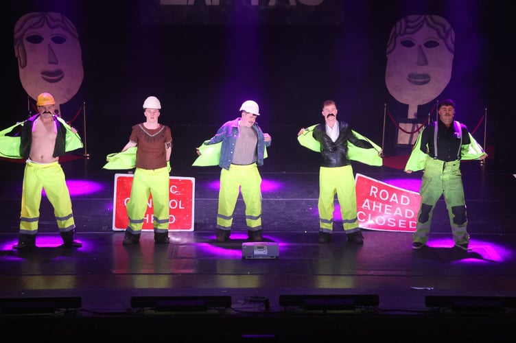 The Eastern Young Farmers' as DoI workers at the concert on Saturday night (Photo: Paul Hatton)