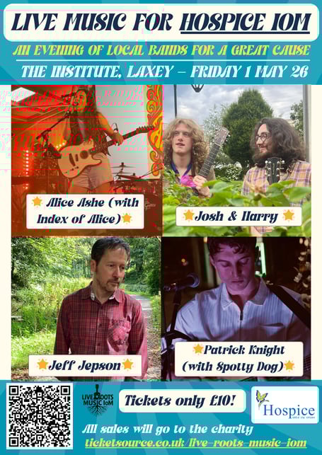 The poster for the Hospice charity gig on May 1