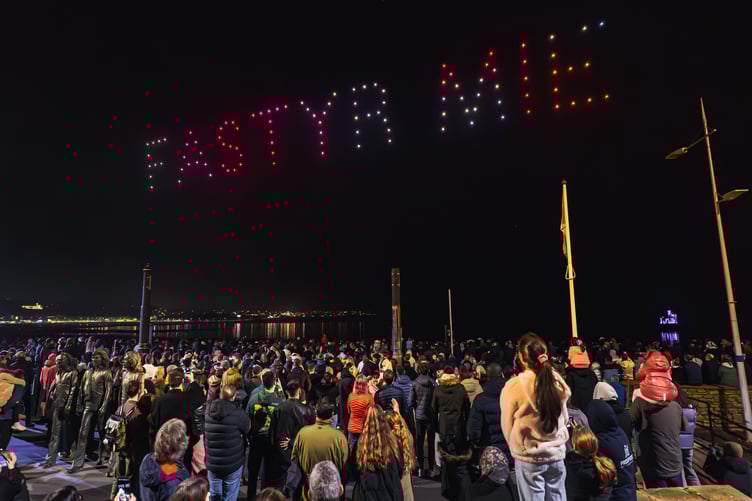 It was a 'good evening' from the drone show organisers