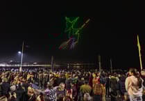 Pictures as thousands wowed by drone show celebrating Manx language