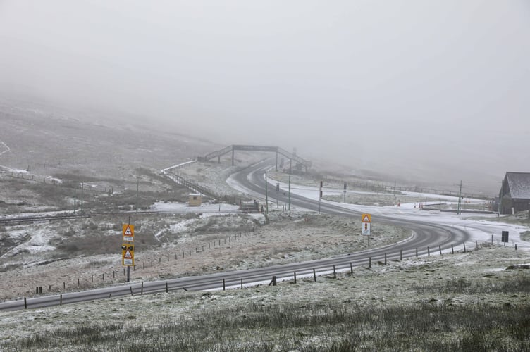 Wintry showers are expected on higher ground