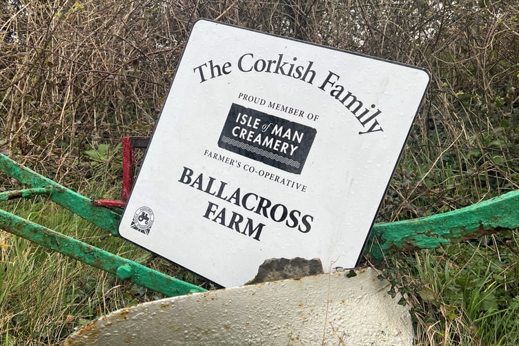 Entrance to Ballacross Farm in Ballabeg