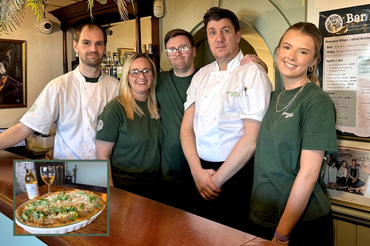 The Greens Cafe team pictured with their winning Manx Fishermens Pie