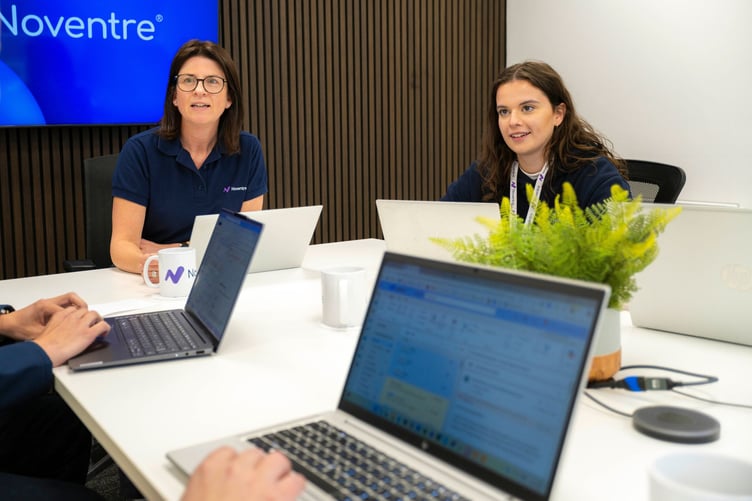 Jayne Hartley and Melissa Hutton pictured in a meeting