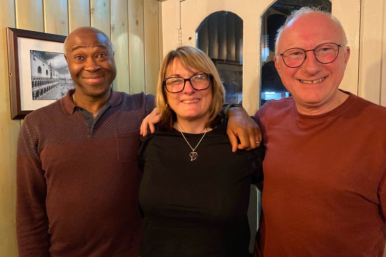 (Left to right) Winston Taylor, Julie Moore and Phil Games