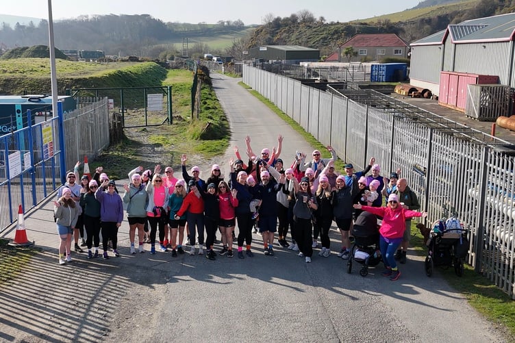 All the participants at this year's Teddy's Trundle walk