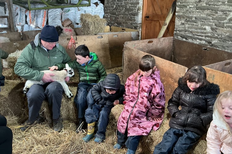 Jurby Primary School pupils got the chance to see first-hand the work that goes into one of the busiest times in the farming calendar