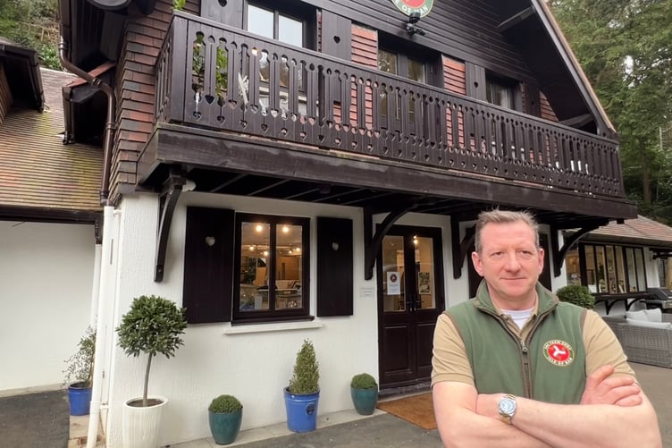 IoM Farm Shop Company MD Matt Harrison outside the rejuvenated Swiss Chalet