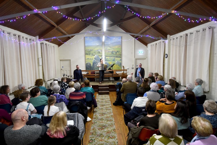 The 2026 Braaid Eisteddfod, with Madeline Kelly - winner of the Laurie Kelly Trophy for Hymn Raising - on stage (All photos: Dave Kneale)