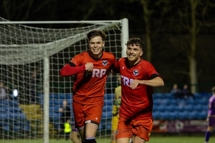Charlie Higgins (left) bagged his 25th goal of the season on Tuesday evening (Photo: Hannah McHugh)