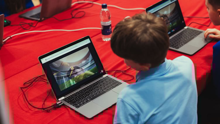 Pupils got engaged with laptop games