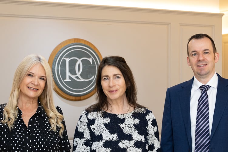 (Left to right) Rachael Bajard, Joanna Crookall and Dean Whitty