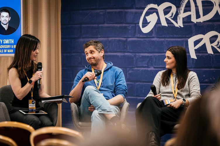 Previous 30 under 30 winner (Mariella Craig, Far L) was invited to speak on the sustainability panel