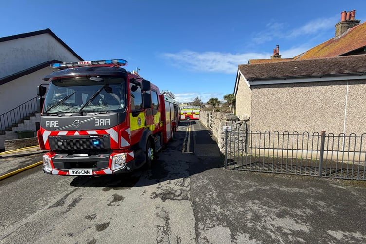 Fire crews attend a flat blaze in Castletown