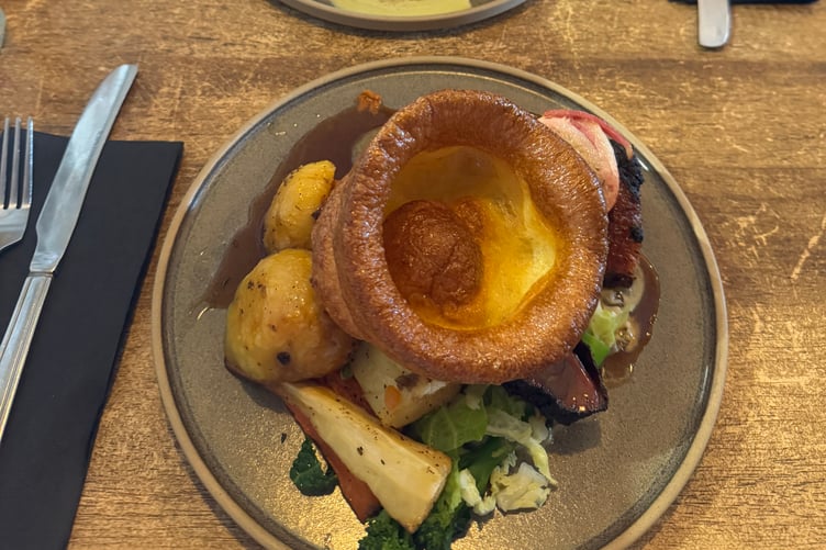 The roast dinner at Smoky Sam's BBQ