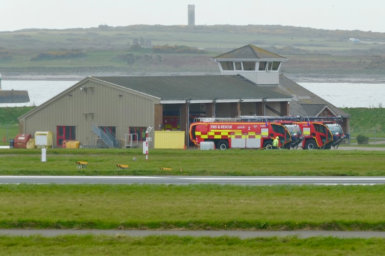 The fire station at Ronaldsway airport