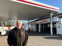 Family behind petrol station steps down