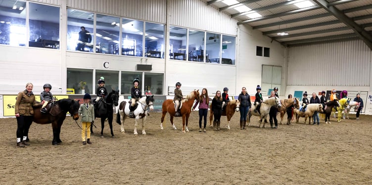 Some of the competitors in the Easter fun show which took place at Ballavartyn Equestrian Centre on Monday (Photo: CJS Photography)