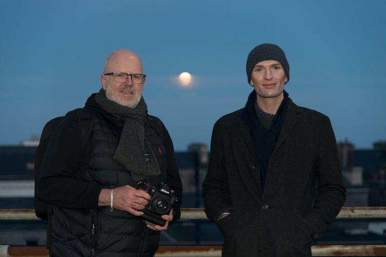 Photographer Jason Kinrade and model Will Holden