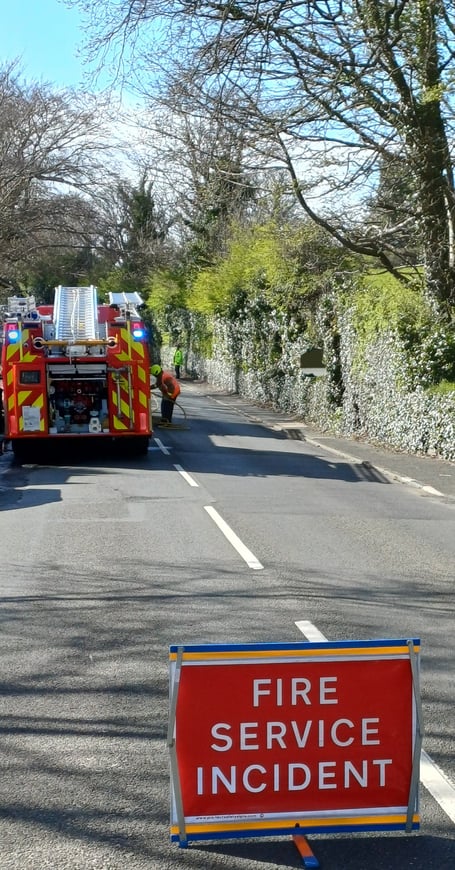 Fire crews from Douglas and Peel attended the incident in Greeba on Sunday afternoon
