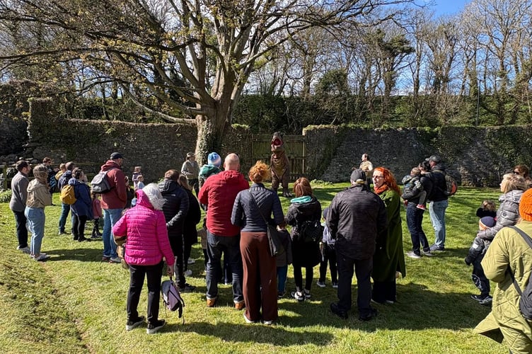 Rushen Abbey was packed with crowds