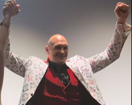 Island resident Tyson Fury and his wife Paris after his return to the heavyweight mix with a points win over Arslanbek Makhmudov on the weekend