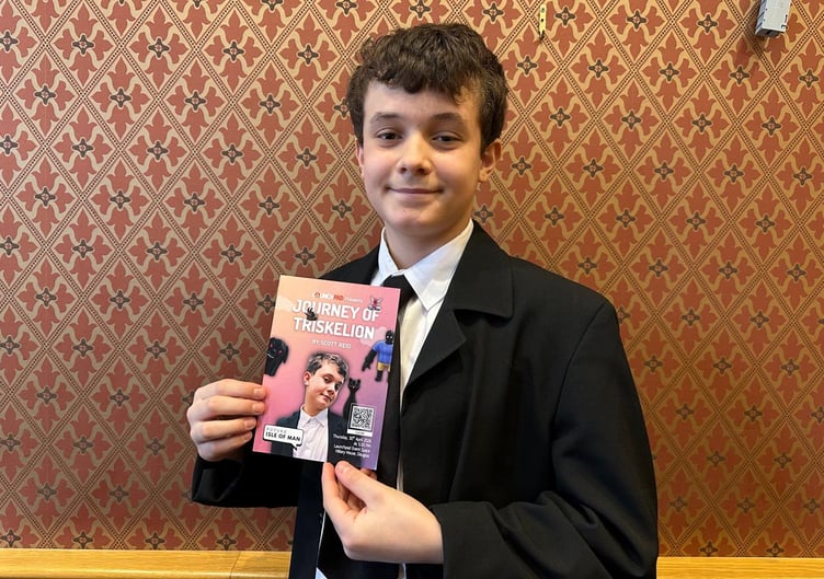 Scott Reid alongside his poster for the launch event