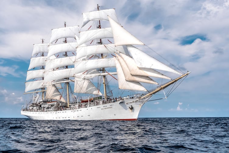 The Polish tall ship Dar Młodzieży