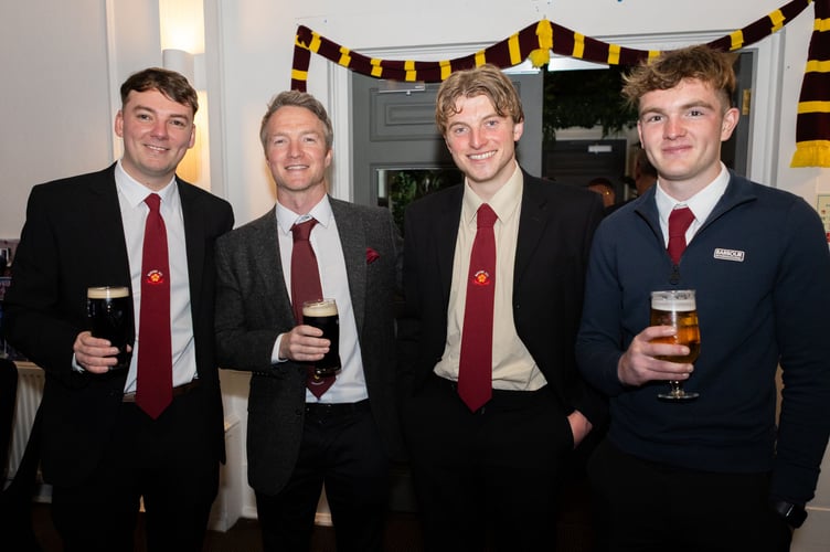 Current Marown players Niall Gibney, Joey Rothwell, Patrick Knight and Charlie Scarffe enjoying themselves 