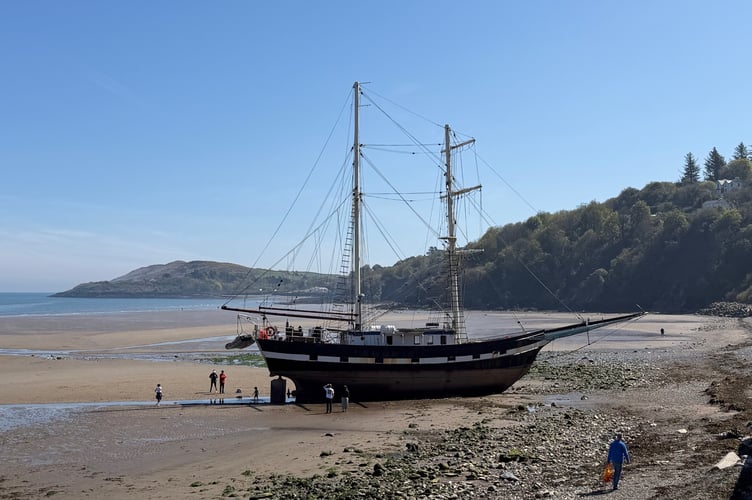 The beached La Malouine was probably the most photographed sight on the island over the weekend
