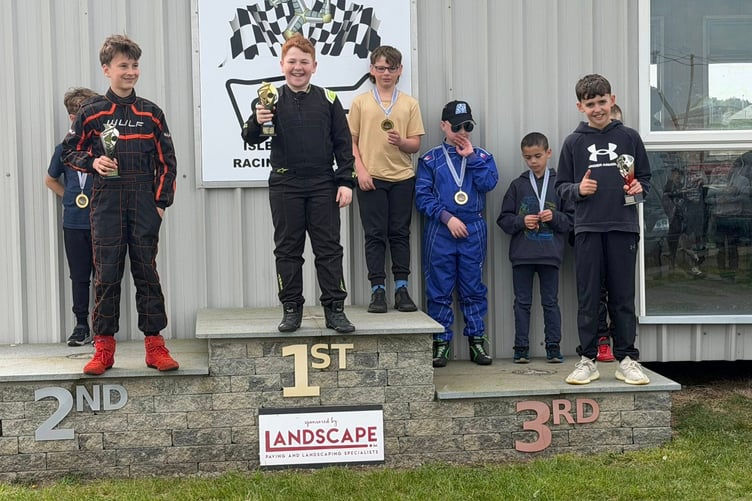 The podium of the Honda Cadet Extreme class (Photo: Mark Beaumont)