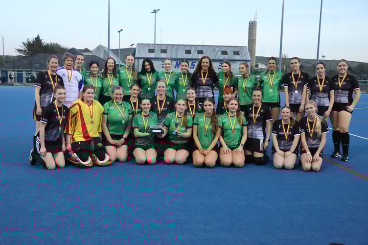 Ramsey B (in green) beat Vikings C 2-1 to lift the Manx Hockey Women's Plate on Friday evening at the Bowl (Photo: Paul Hatton)