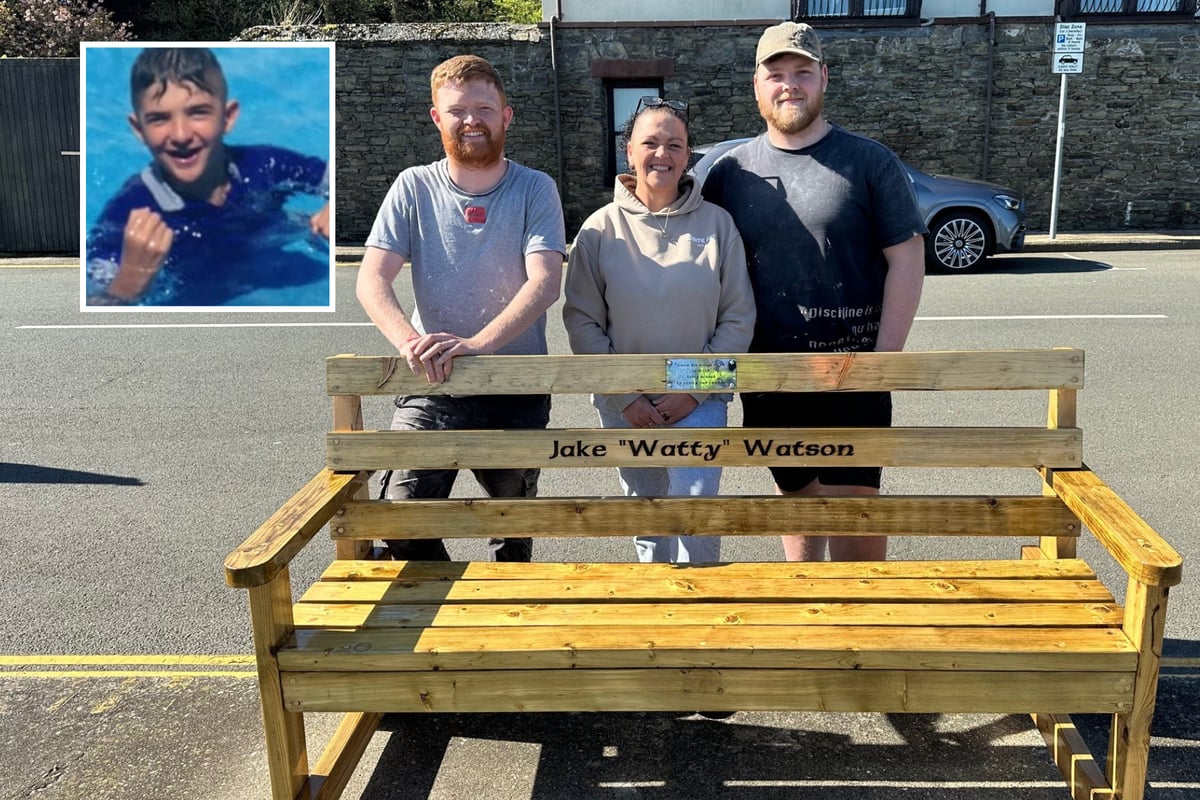 Family 'eternally grateful' after bench honouring teen's memory saved by prison group