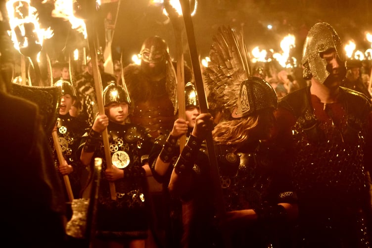 The Lerwick Up Helly Aa fire festival