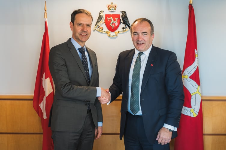 His Excellency Dominique Paravicini with Chief Minister Alfred Cannan
