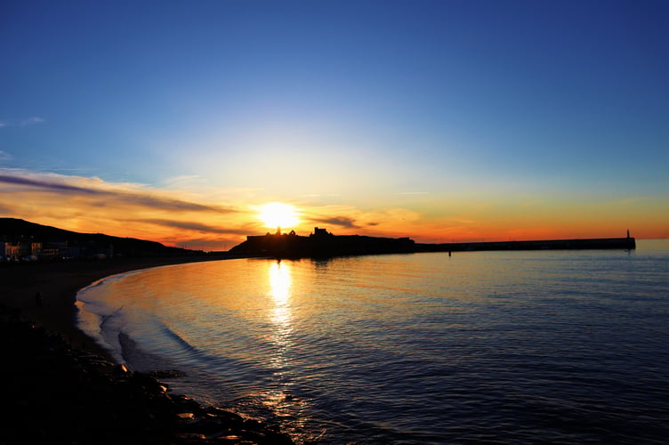 Dave Corkish snapped this shot of Peel Castle at sunset
