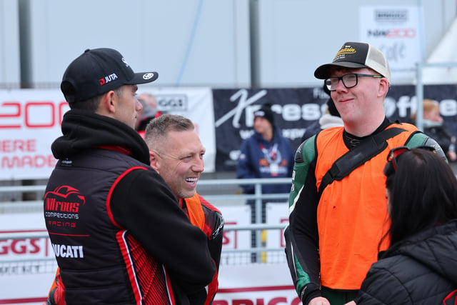 Dean Harrison on the pace from the off at North West 200