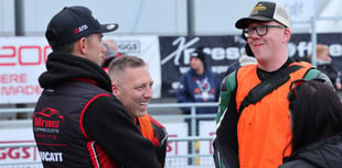 Dean Harrison on the pace from the off at North West 200