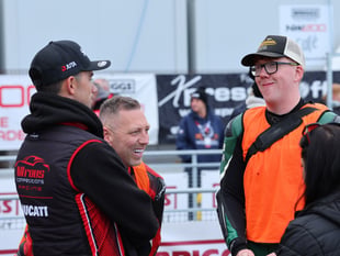 Dean Harrison on the pace from the off at North West 200