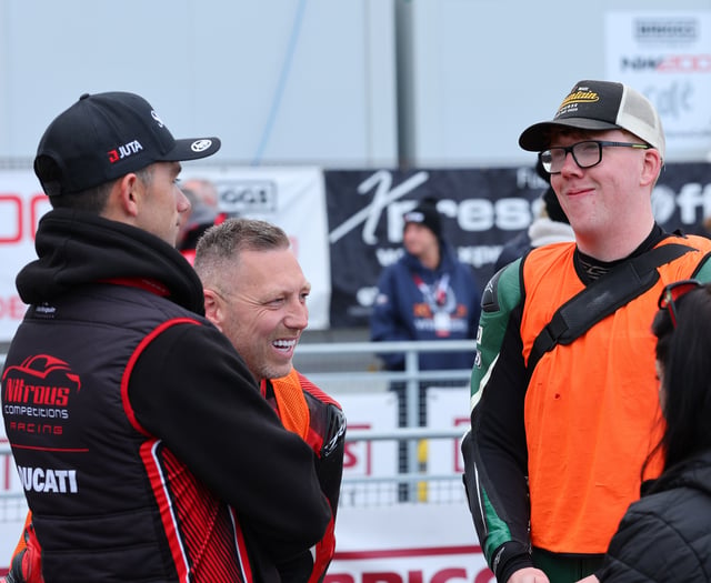 Dean Harrison on the pace from the off at North West 200