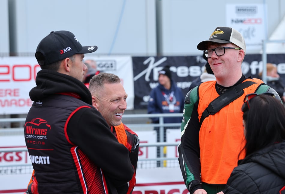 Dean Harrison on the pace from the off at North West 200